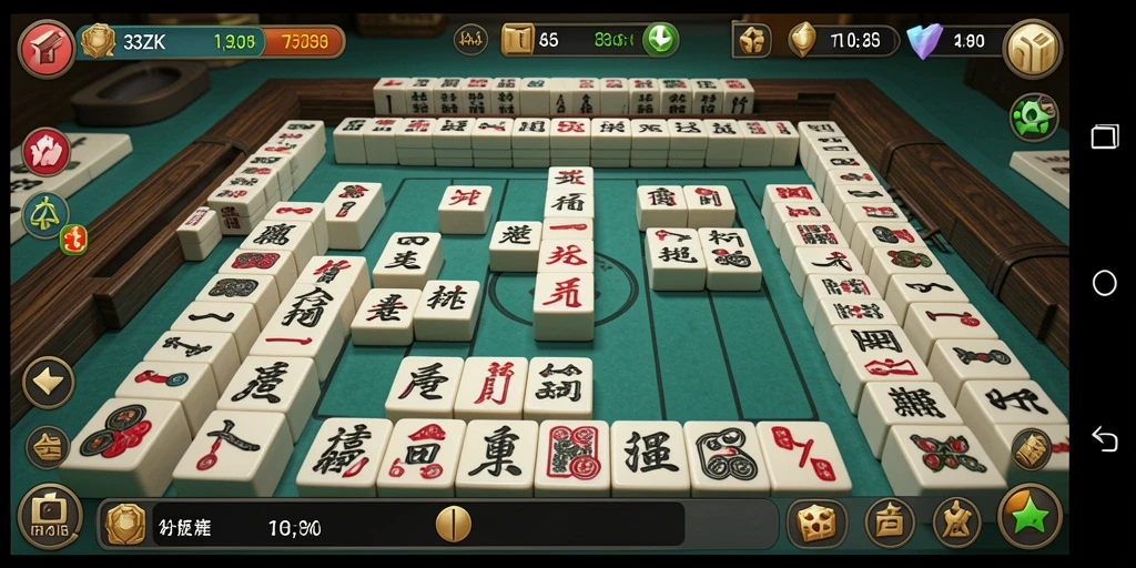 Tampilan gameplay Mahjong yang seru dan menarik di 33ZK.