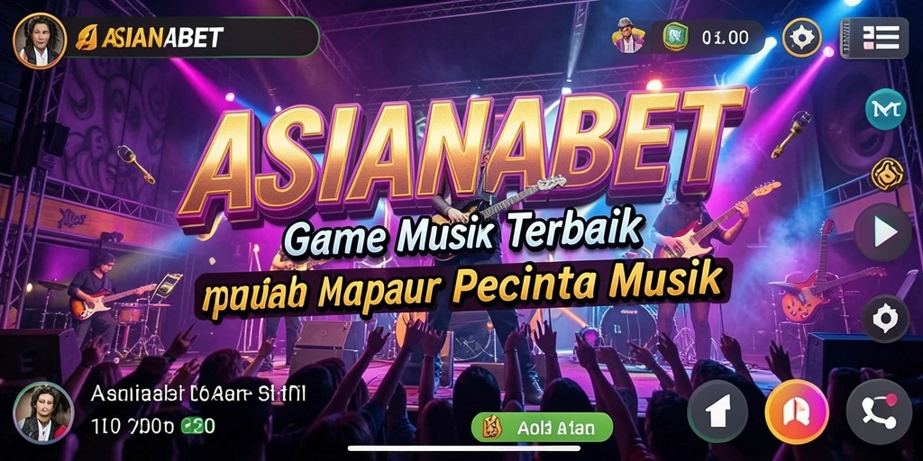 Screenshot menunjukkan pengalaman bermain musik yang seru dalam ASIANABET.