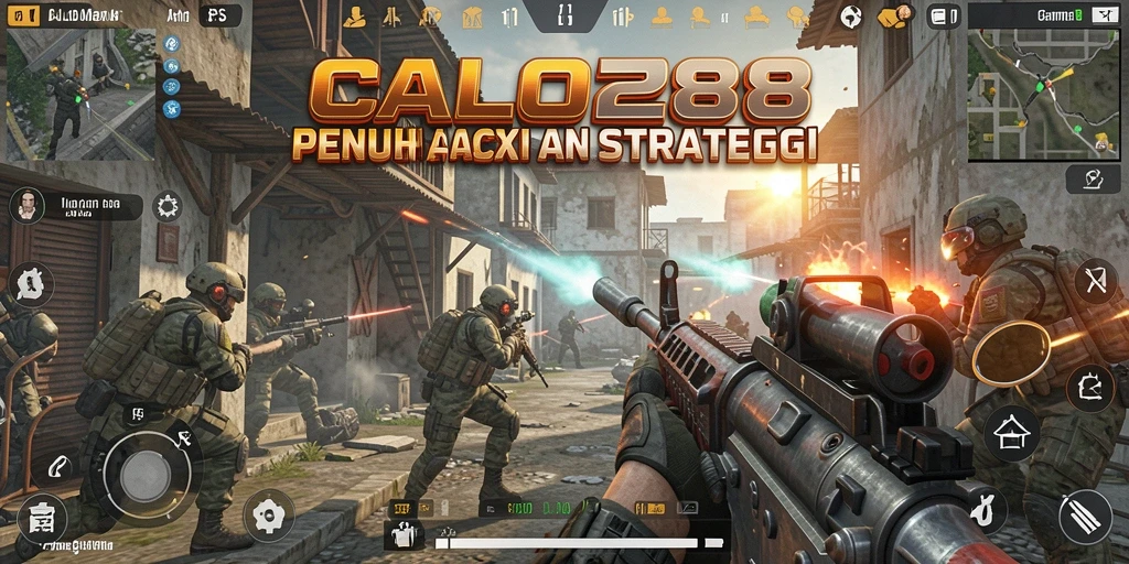 Screenshot menunjukkan aksi tembak-menembak seru di CALO288.