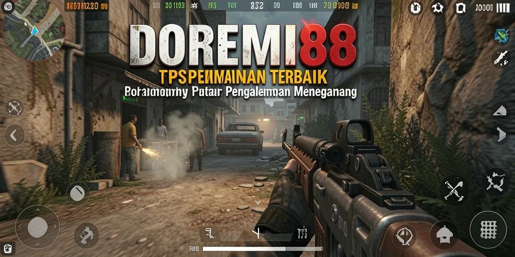Tangkapan layar DOREMI88 menunjukkan aksi pertempuran seru dalam game TPS.