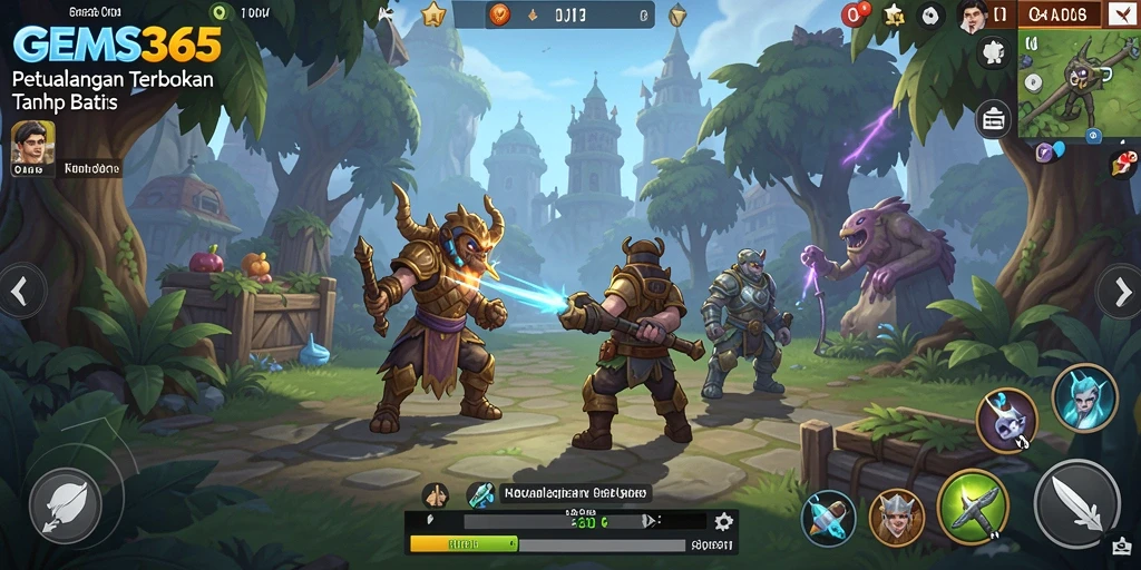Gameplay GEMS365 yang seru dalam dunia terbuka yang luas.