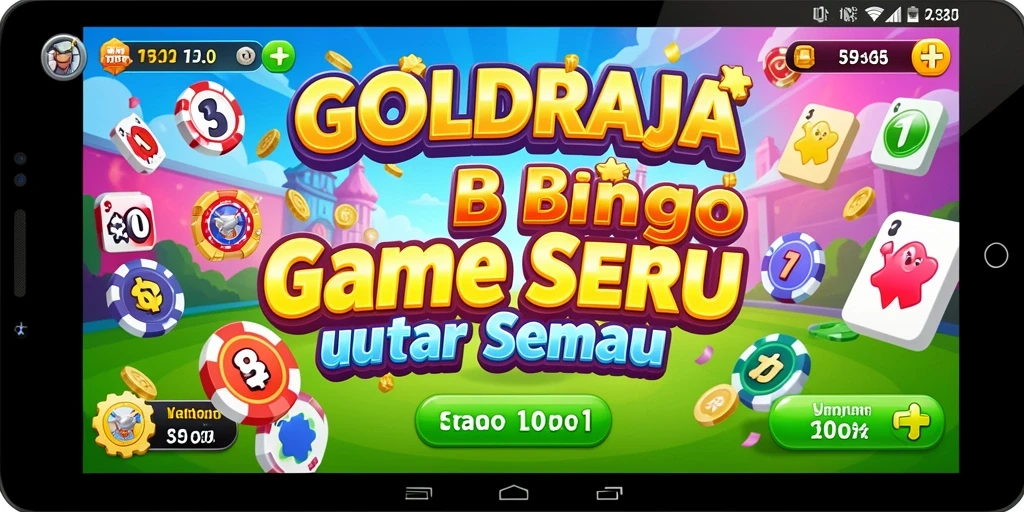 Screenshot gameplay GOLDRAJA menampilkan keseruan bermain Bingo.