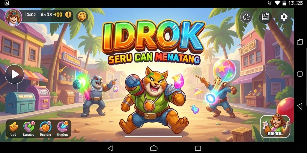 Screenshot gameplay IDROK yang menampilkan keseruan permainan arcade.