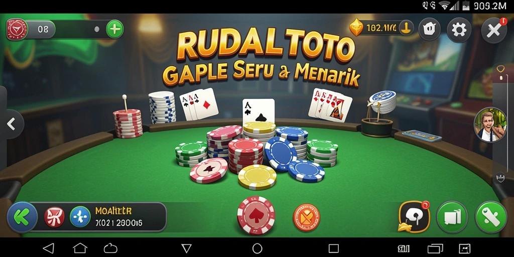Tampilan seru gameplay RUDALTOTO dalam ajang Gaple.
