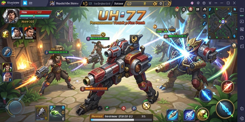 Tampilan permainan <strong>UH77</strong> yang memikat dengan pemandangan pertempuran yang dramatis.
